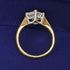 British vintage jewelry cubic zirconia 9ct gold ring